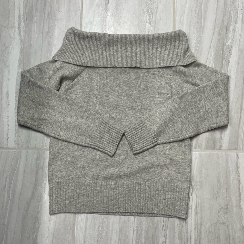 Gray Off The Shoulder Sweater
